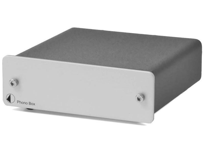 Pro-Ject Phono Box DC MM/MC Phono Preamp with Line Output (Silver) - Image 1